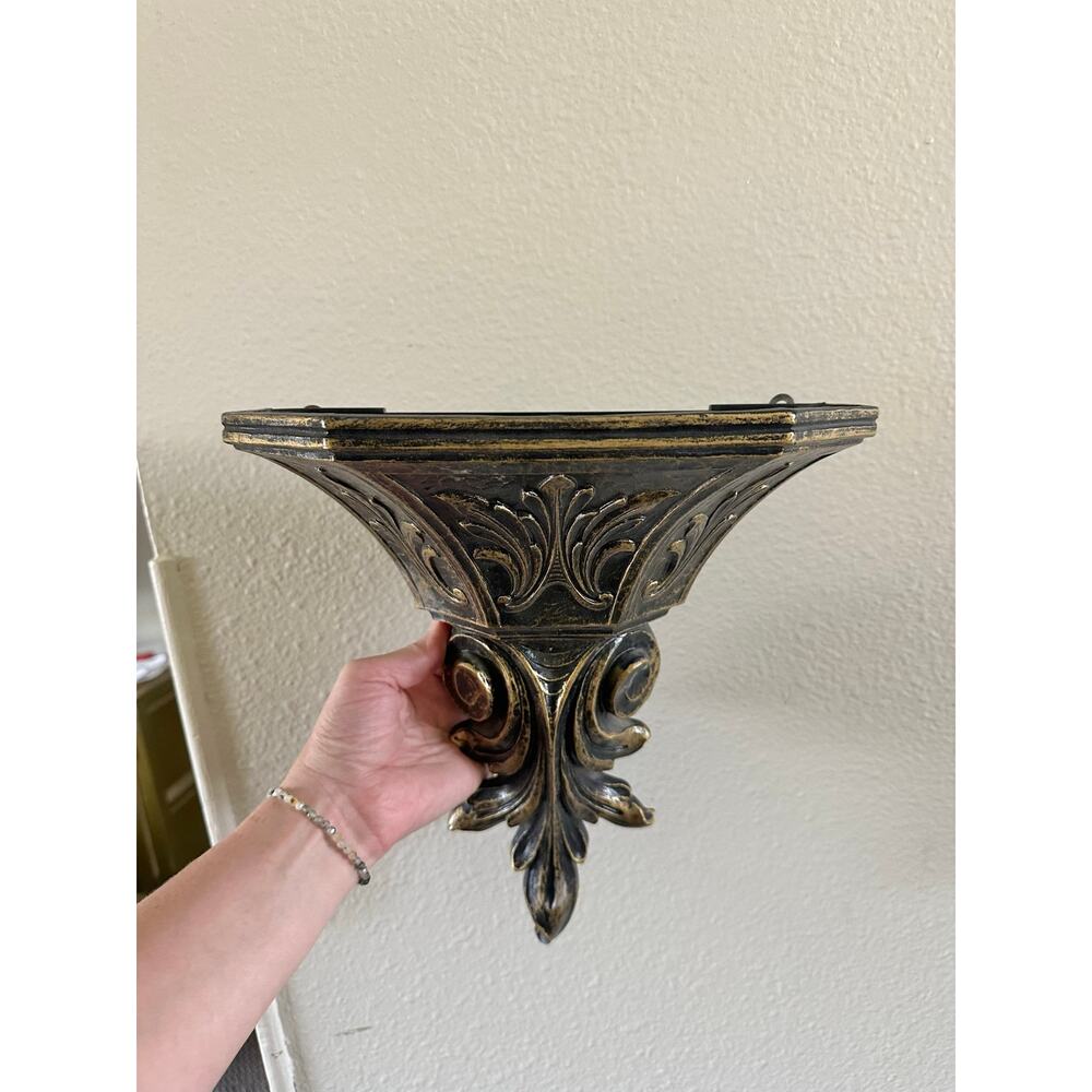 Vintage wall sconce hanging decor plastic 1960s baroque romanic home Victorian - Picture 2 of 5